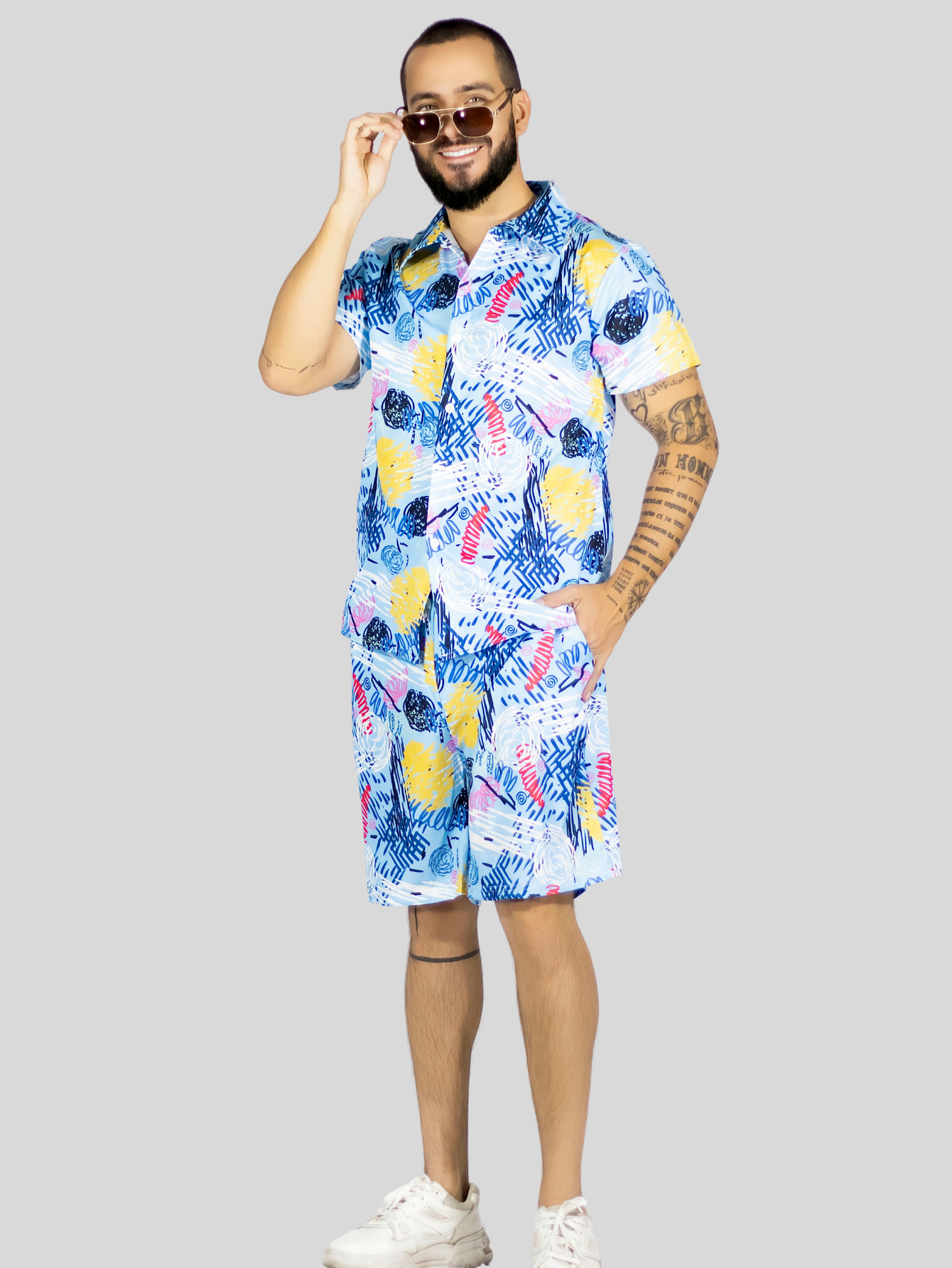 Foto 2 | Conjunto Hombre Verano Camisa Y Short A Juego Conj-076 Diseño 12 Alberca Playa Y Calor