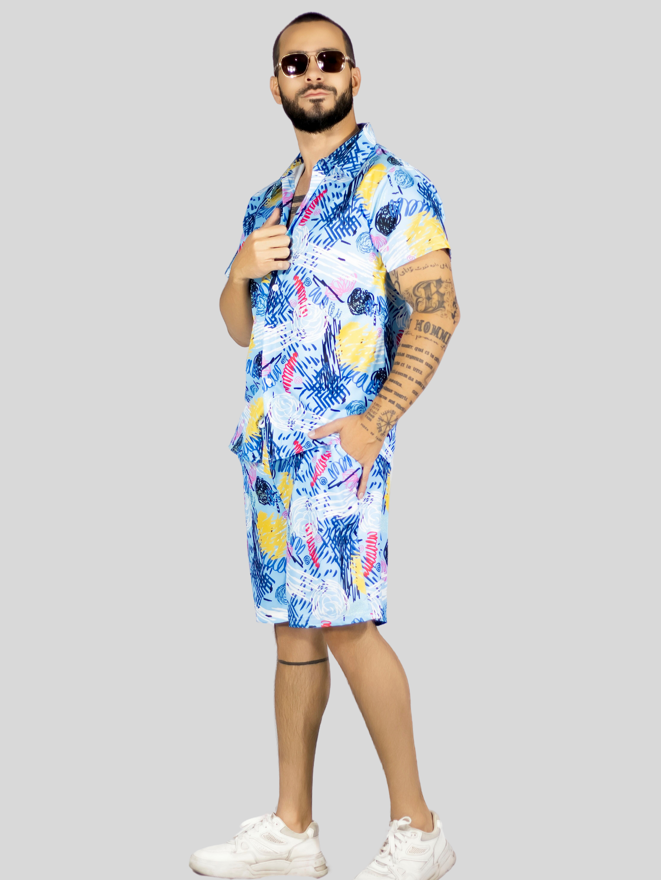 Foto 4 | Conjunto Hombre Verano Camisa Y Short A Juego Conj-076 Diseño 12 Alberca Playa Y Calor