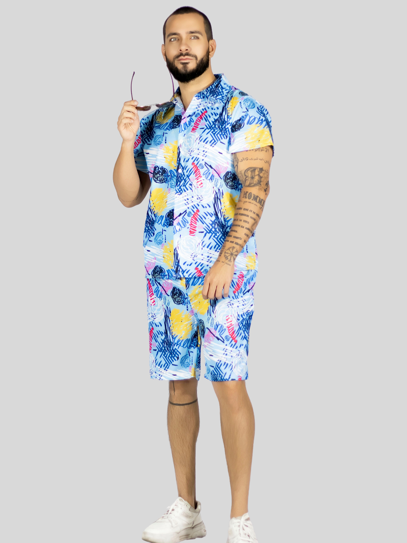 Foto 5 | Conjunto Hombre Verano Camisa Y Short A Juego Conj-076 Diseño 12 Alberca Playa Y Calor