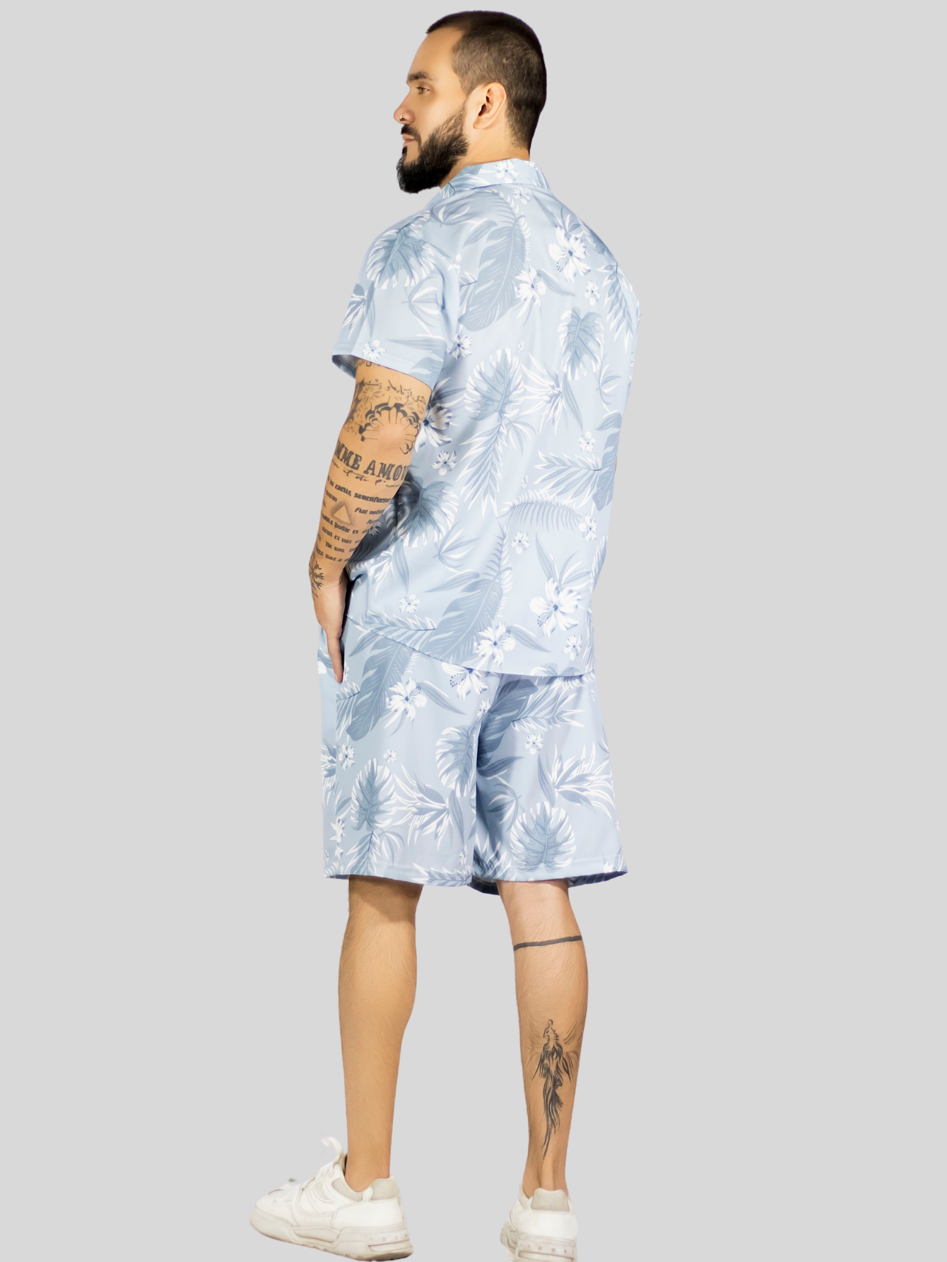 Foto 4 pulgar | Conjunto Hombre Verano Camisa Y Short A Juego Conj-076 Diseño 11 Alberca Playa Y Calor
