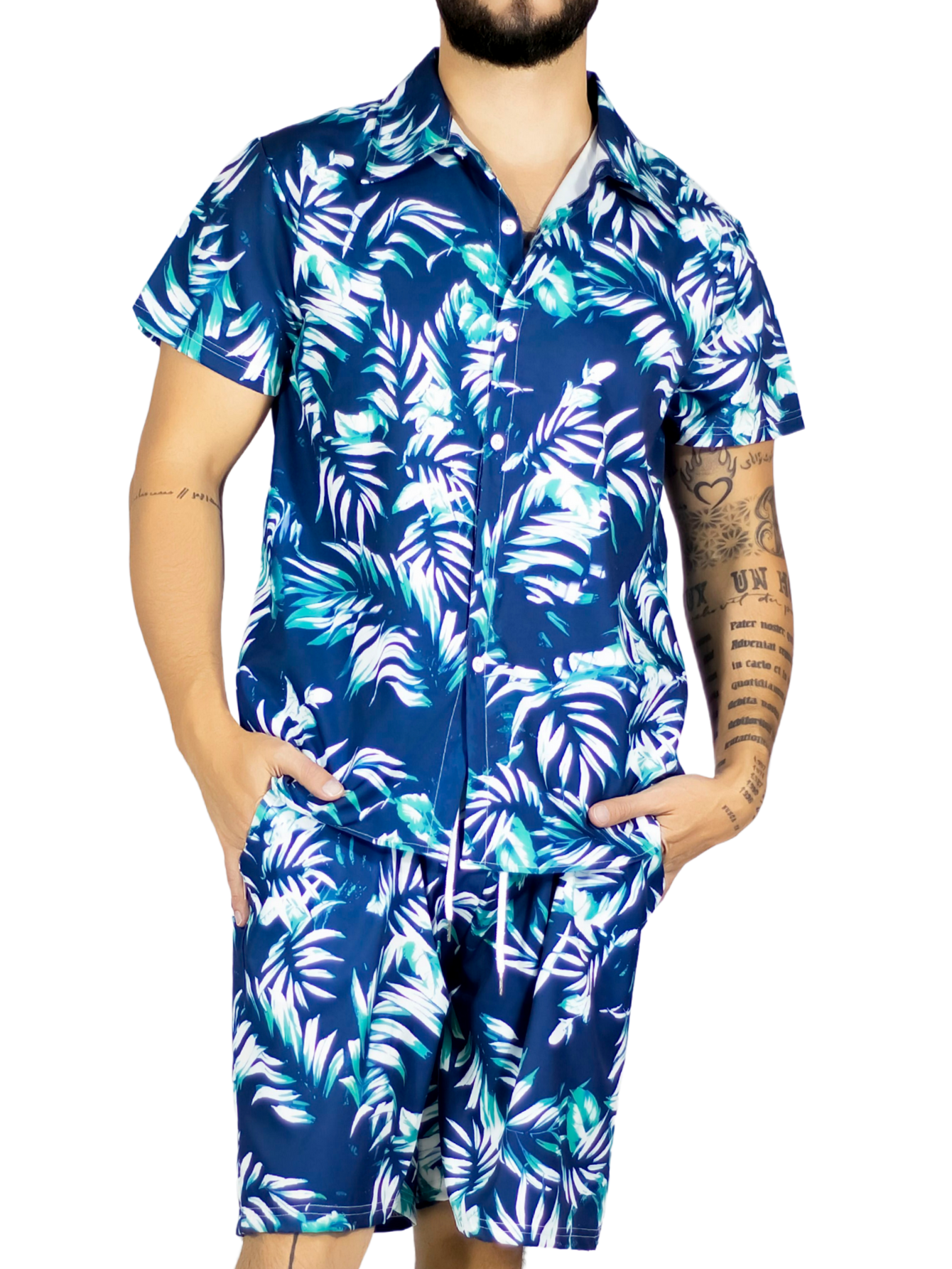Foto 1 | Conjunto Hombre Verano Camisa Y Short A Juego Conj-076 Diseño 1 Alberca Playa Y Calor