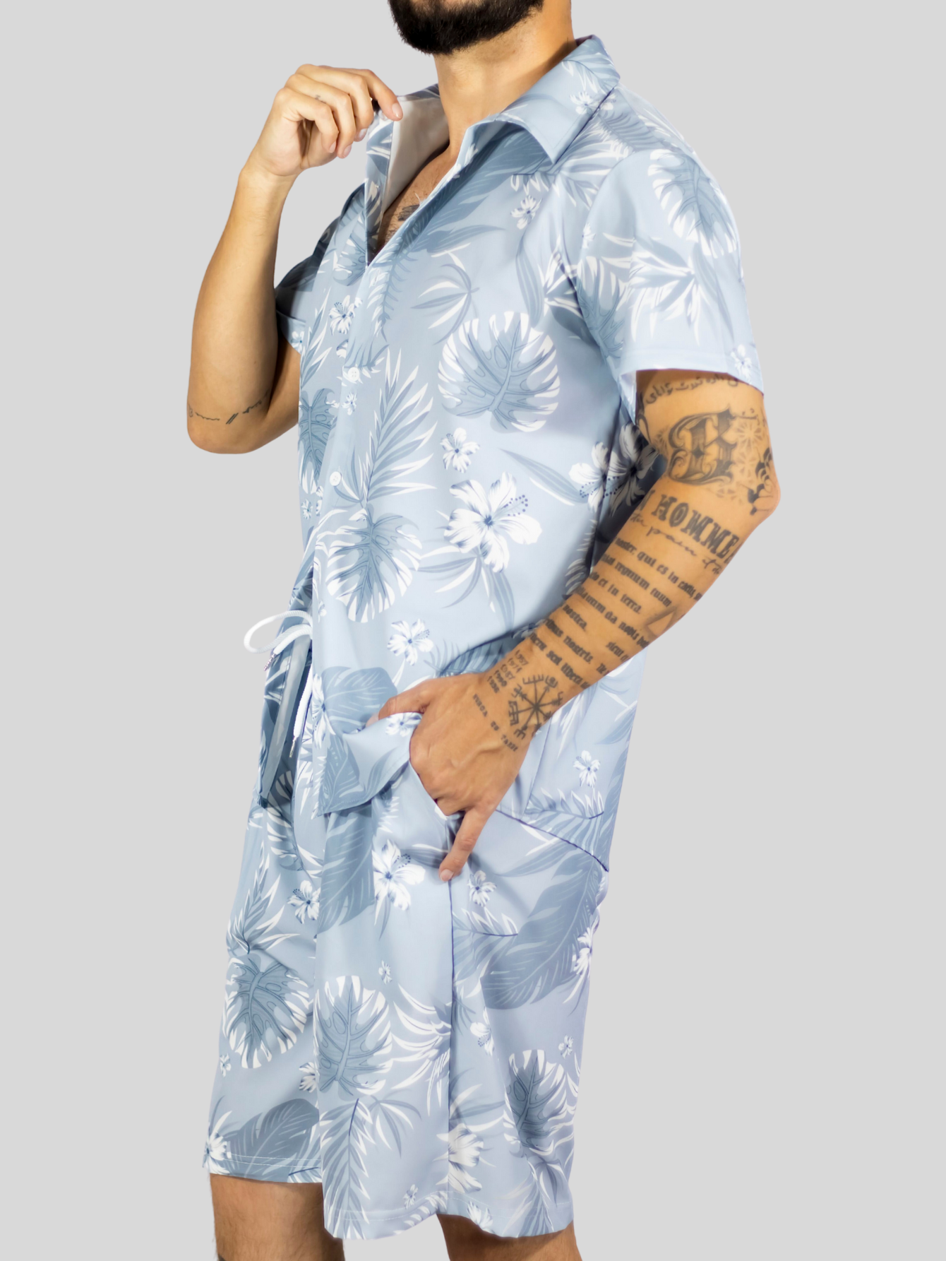 Foto 8 pulgar | Conjunto Hombre Verano Camisa Y Short A Juego Conj-076 Diseño 11 Alberca Playa Y Calor