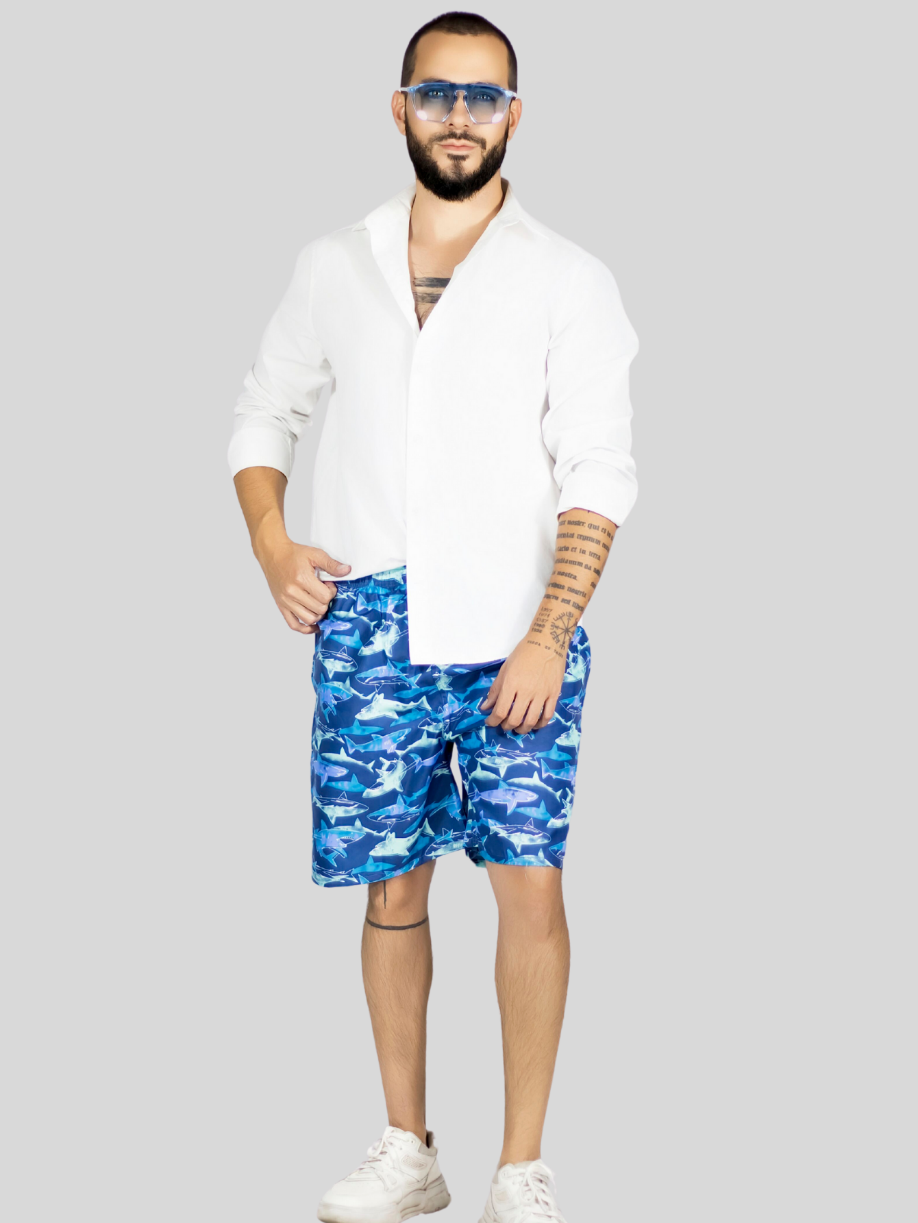 Foto 3 pulgar | Short Hombre Traje De Baño O Casual Sh-059 D7 Cintura Ajustable Y Bolsas