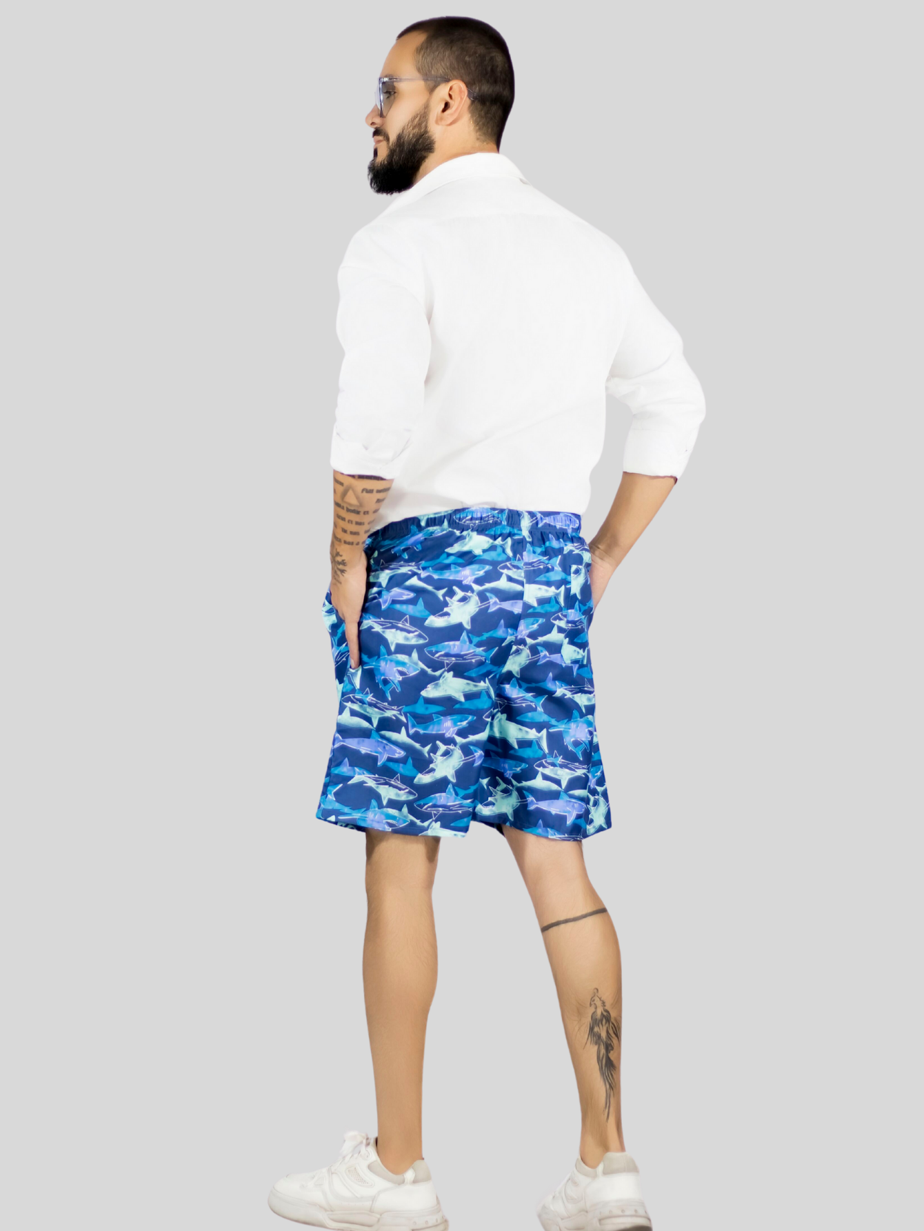 Foto 4 pulgar | Short Hombre Traje De Baño O Casual Sh-059 D7 Cintura Ajustable Y Bolsas