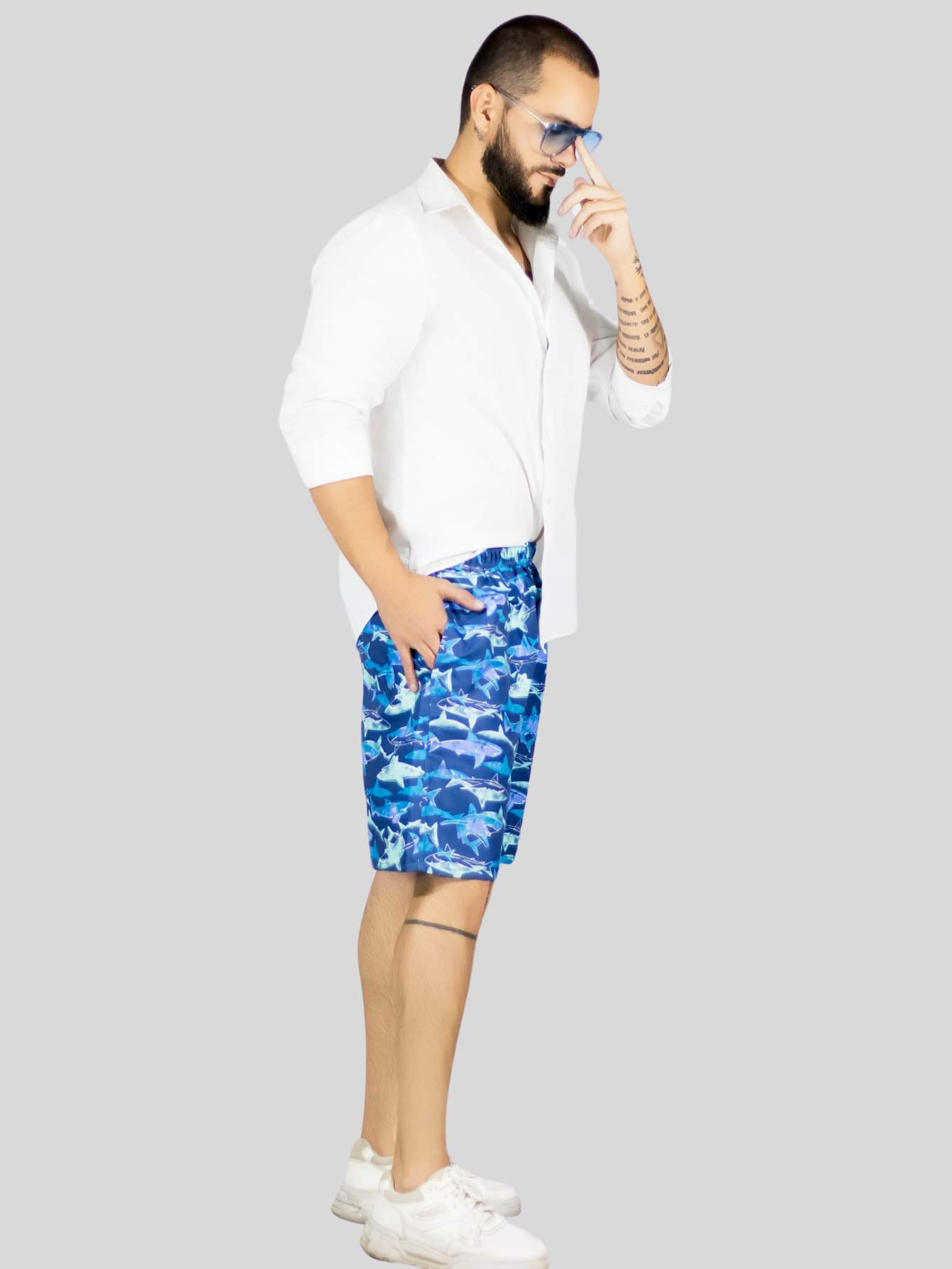 Foto 5 pulgar | Short Hombre Traje De Baño O Casual Sh-059 D7 Cintura Ajustable Y Bolsas