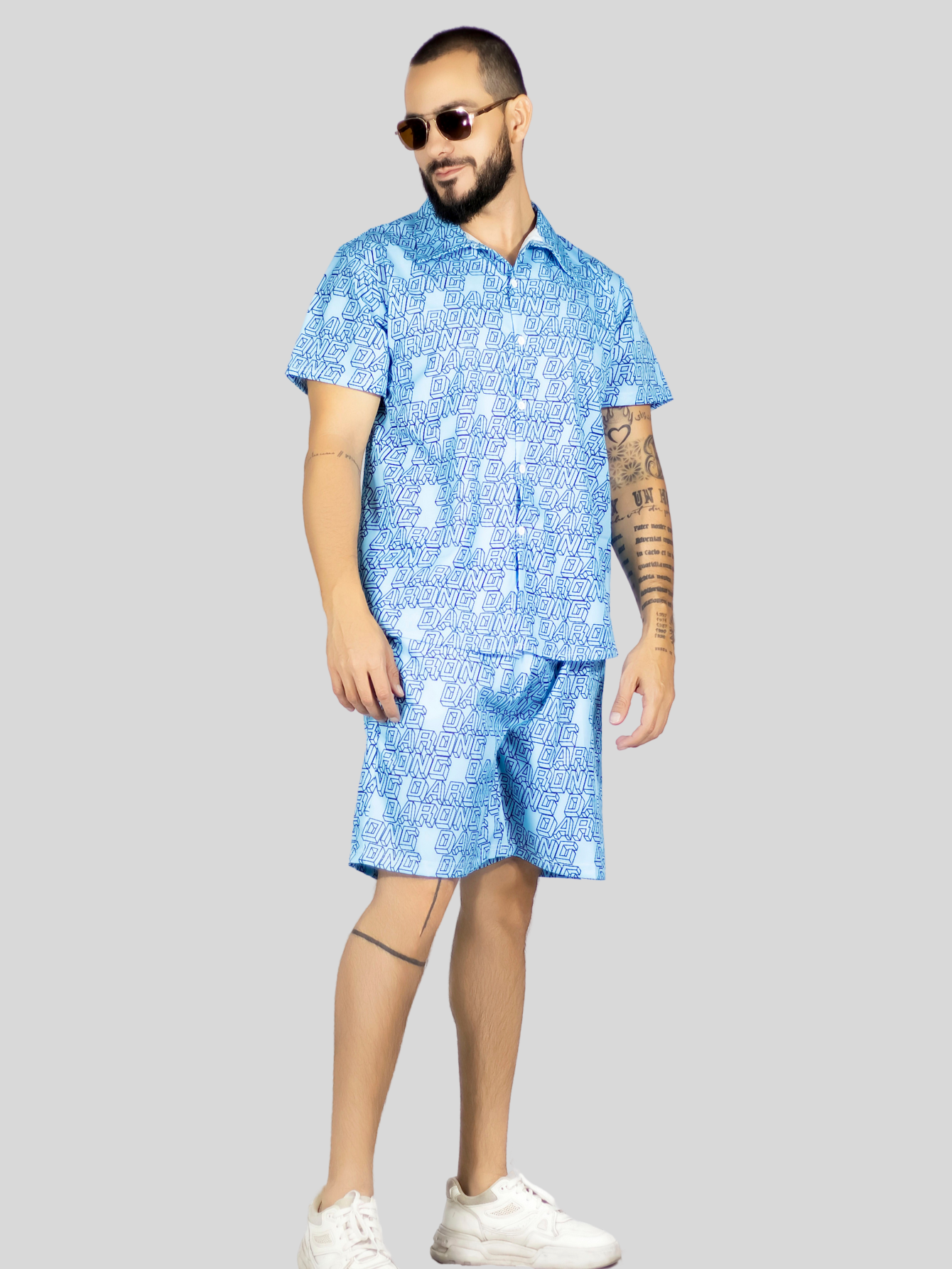Foto 6 pulgar | Conjunto Hombre Verano Camisa Y Short A Juego Conj-076 Diseño 15 Alberca Playa Y Calor