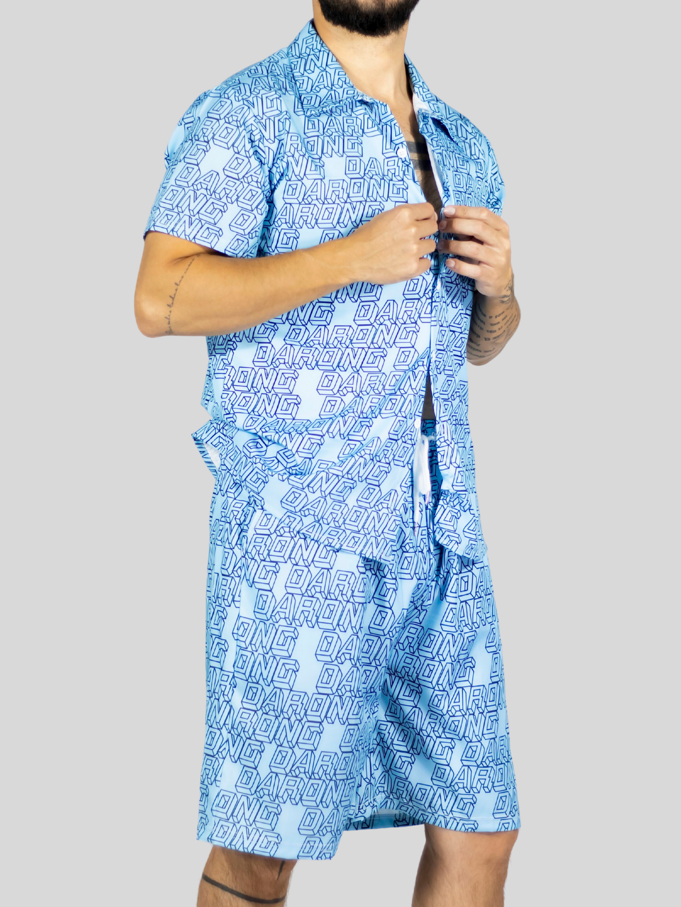Foto 7 pulgar | Conjunto Hombre Verano Camisa Y Short A Juego Conj-076 Diseño 15 Alberca Playa Y Calor