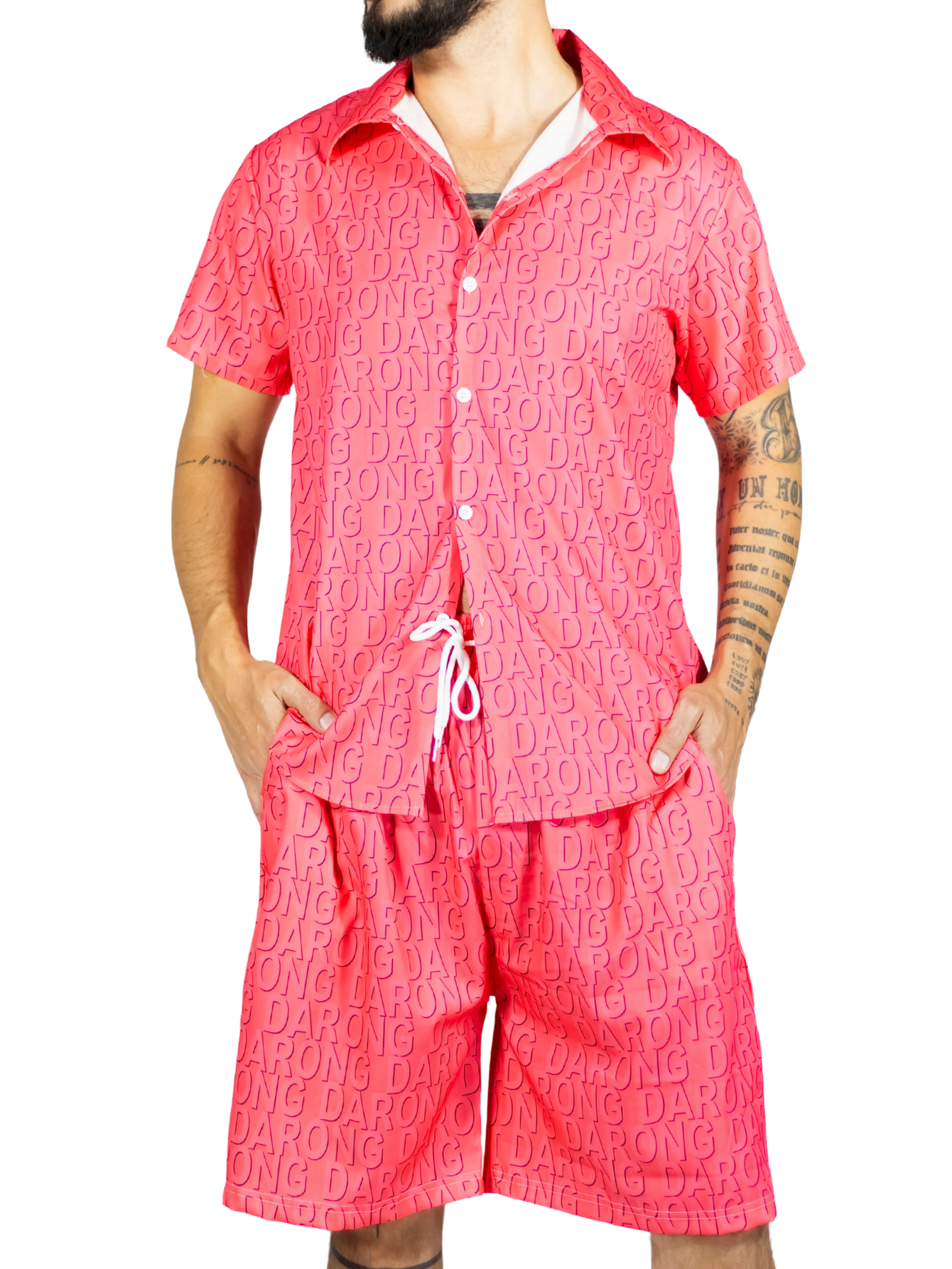 Foto 2 pulgar | Conjunto Hombre Verano Camisa Y Short A Juego Conj-076 Diseño 9 Alberca Playa Y Calor