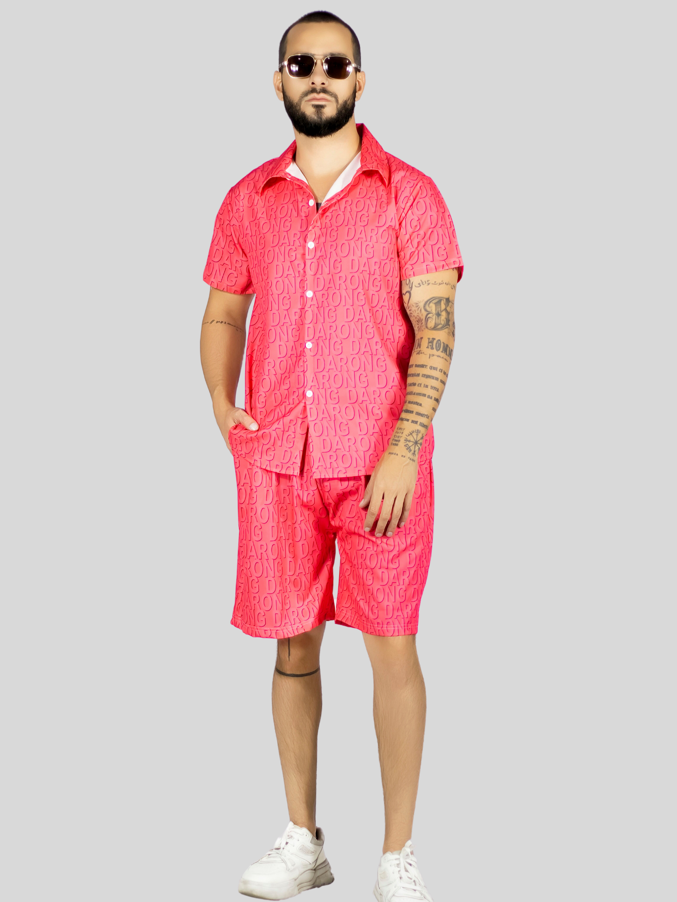 Foto 3 pulgar | Conjunto Hombre Verano Camisa Y Short A Juego Conj-076 Diseño 9 Alberca Playa Y Calor
