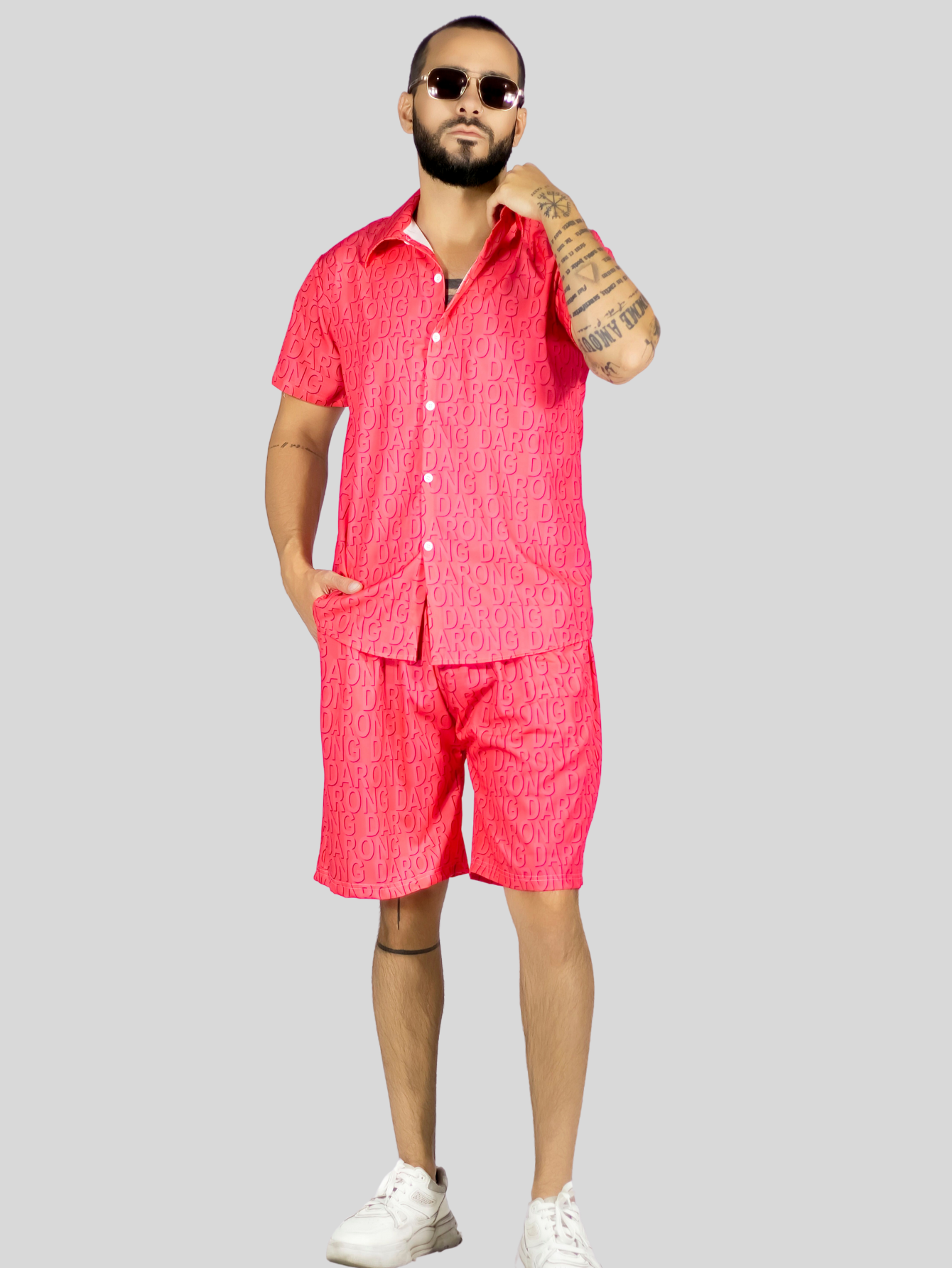 Foto 6 pulgar | Conjunto Hombre Verano Camisa Y Short A Juego Conj-076 Diseño 9 Alberca Playa Y Calor
