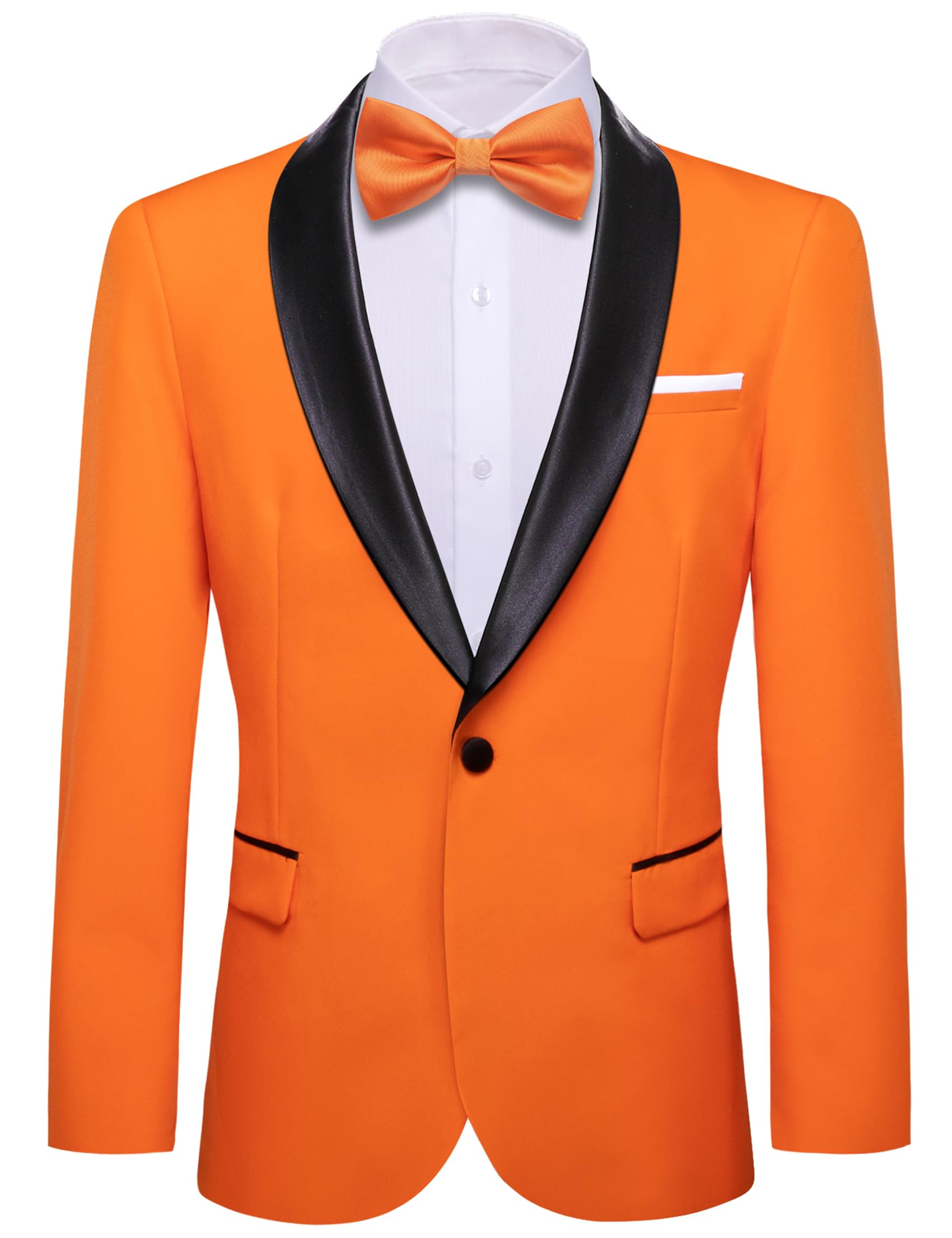Foto 1 | Chazer Barry.wang Naranja Para Hombre Con Solapa A Medida - Venta Internacional.