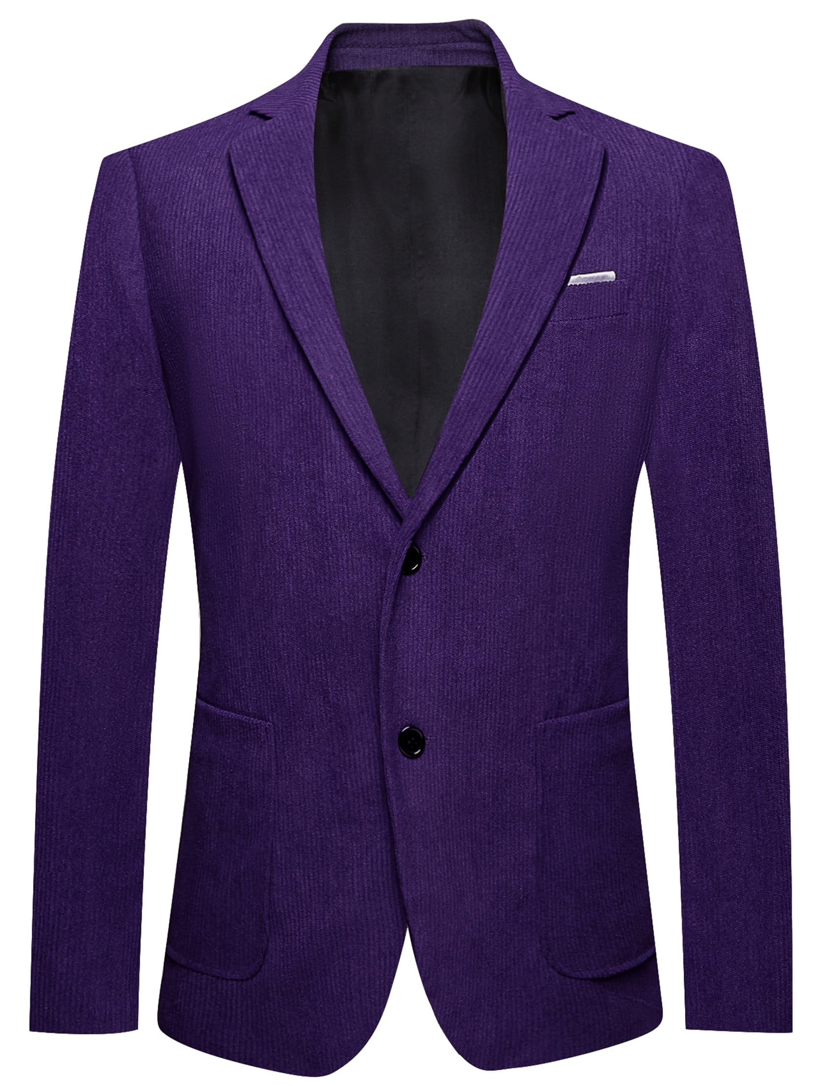 Foto 7 pulgar | Chaqueta Deportiva Barry.wang, Diseño Vintage, Pana, Corte Regular, Color Morado - Venta Internacional.
