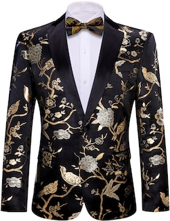 Foto 1 | Chaqueta Tipo Blazer Barry.wang Floral Paisley Para Hombre - Venta Internacional.