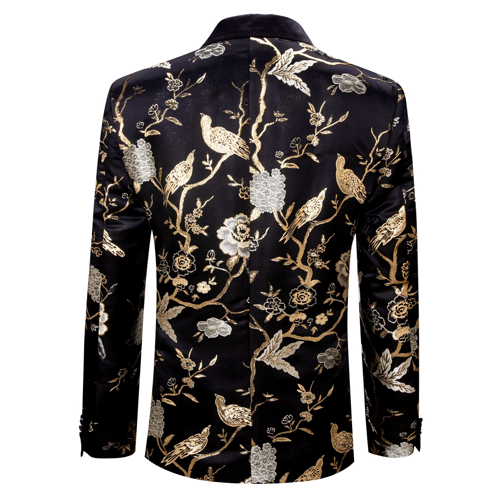 Foto 3 pulgar | Chaqueta Tipo Blazer Barry.wang Floral Paisley Para Hombre - Venta Internacional.