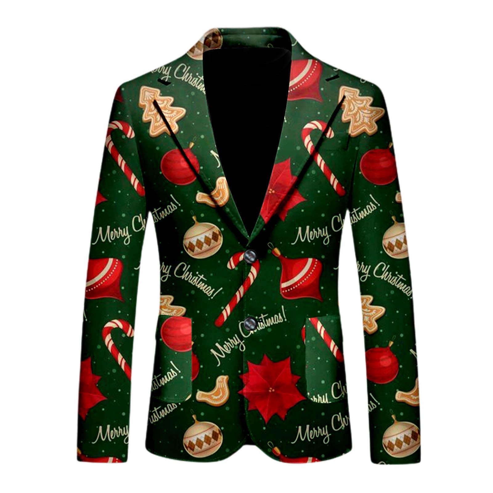 Foto 2 pulgar | Chaqueta Navideña Divertida Con Forma De Copo De Nieve De Papá Noel Para Hombre - Venta Internacional.