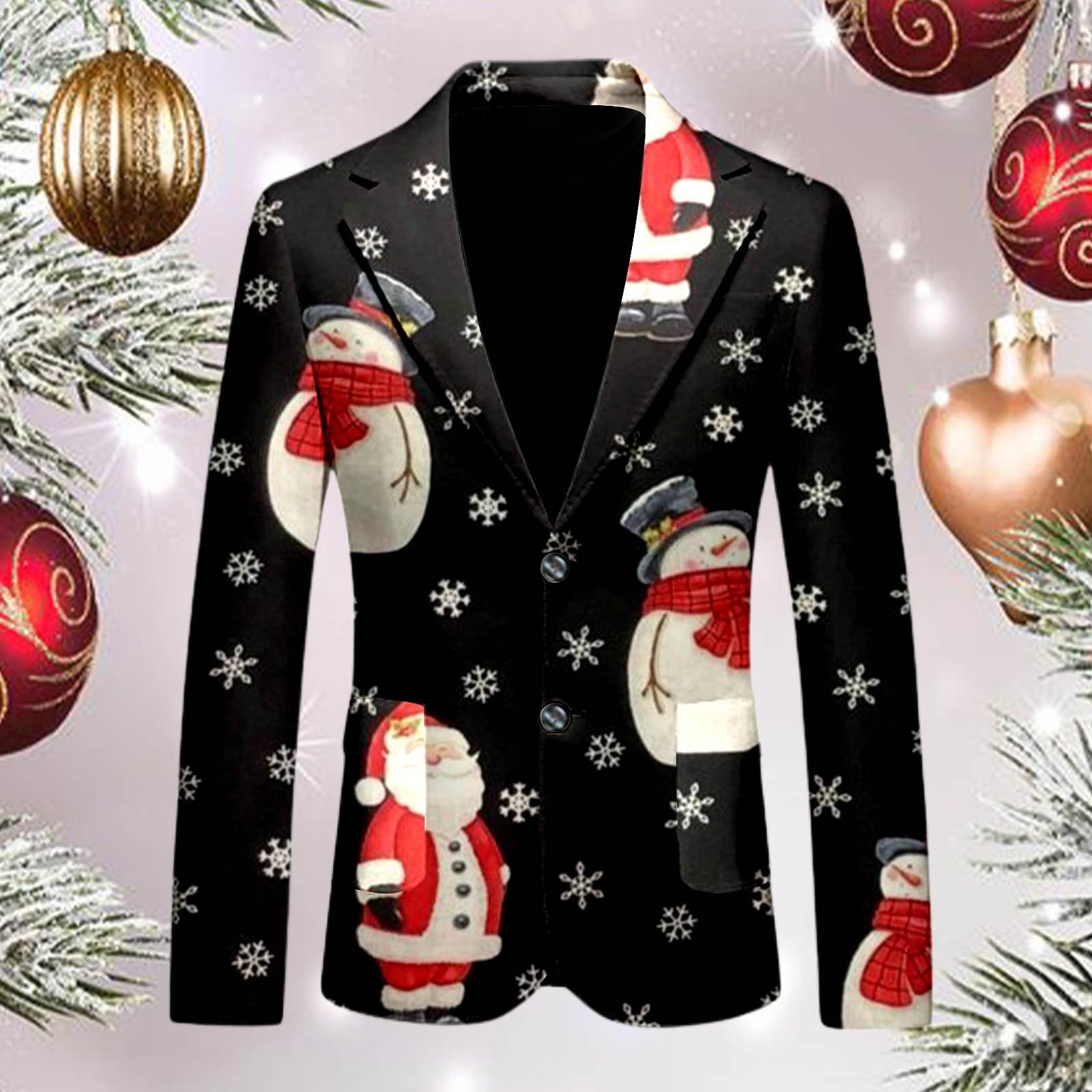 Foto 3 pulgar | Chaqueta Deportiva Divertida De Papá Noel Para Hombre 2024 - Venta Internacional.