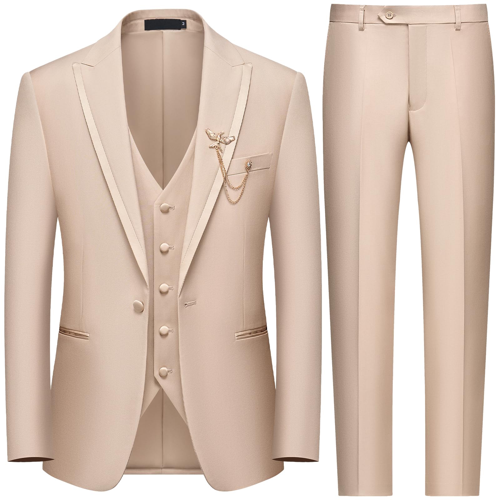 Foto 1 | Traje De Esmoquin Ween Charm De 3 Piezas, Ajustado, Formal, Para Hombres De Negocios - Venta Internacional.