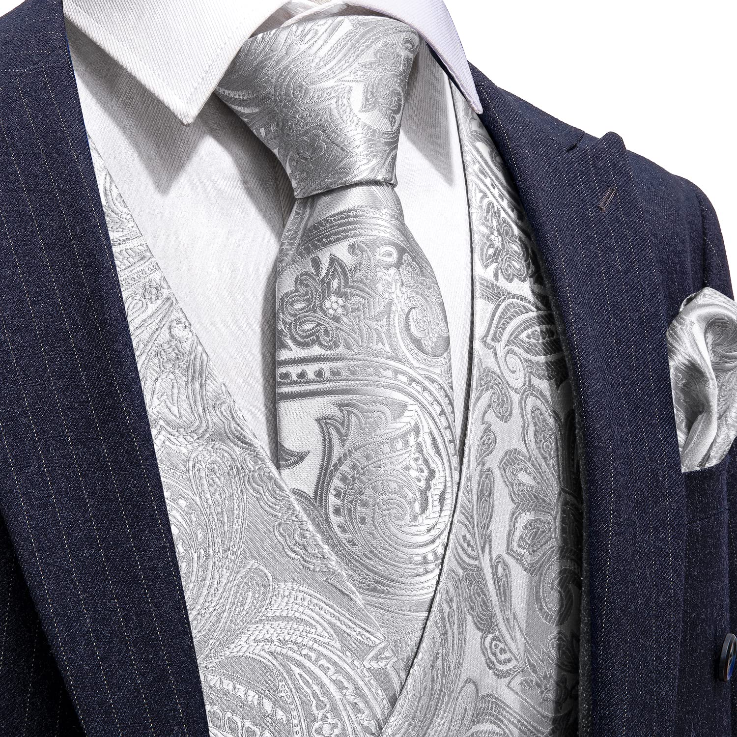 Foto 4 pulgar | Conjunto De Chaleco, Chaleco Y Corbata, Vestido De Novia Barry.wang Flower - Venta Internacional.