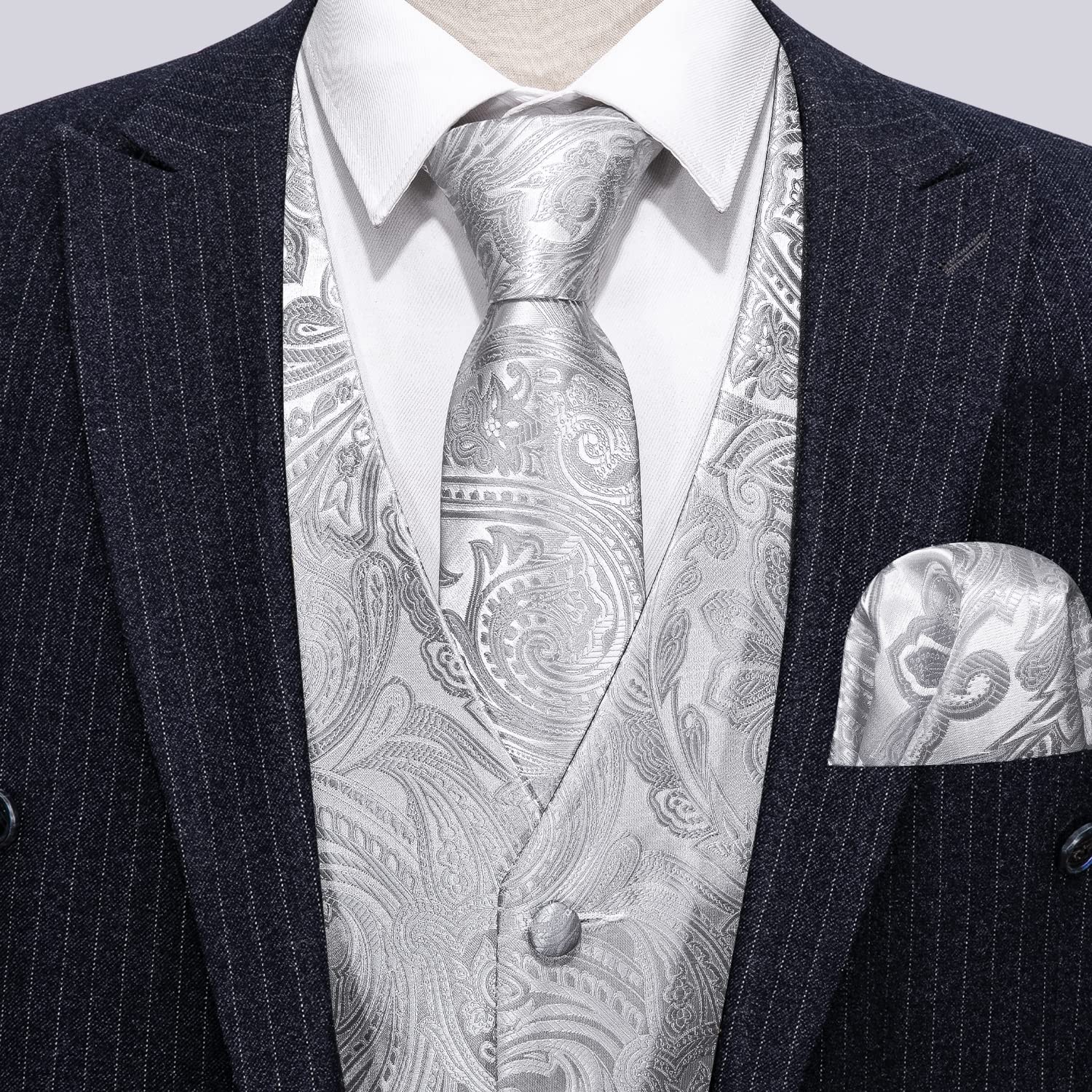 Foto 5 pulgar | Conjunto De Chaleco, Chaleco Y Corbata, Vestido De Novia Barry.wang Flower - Venta Internacional.