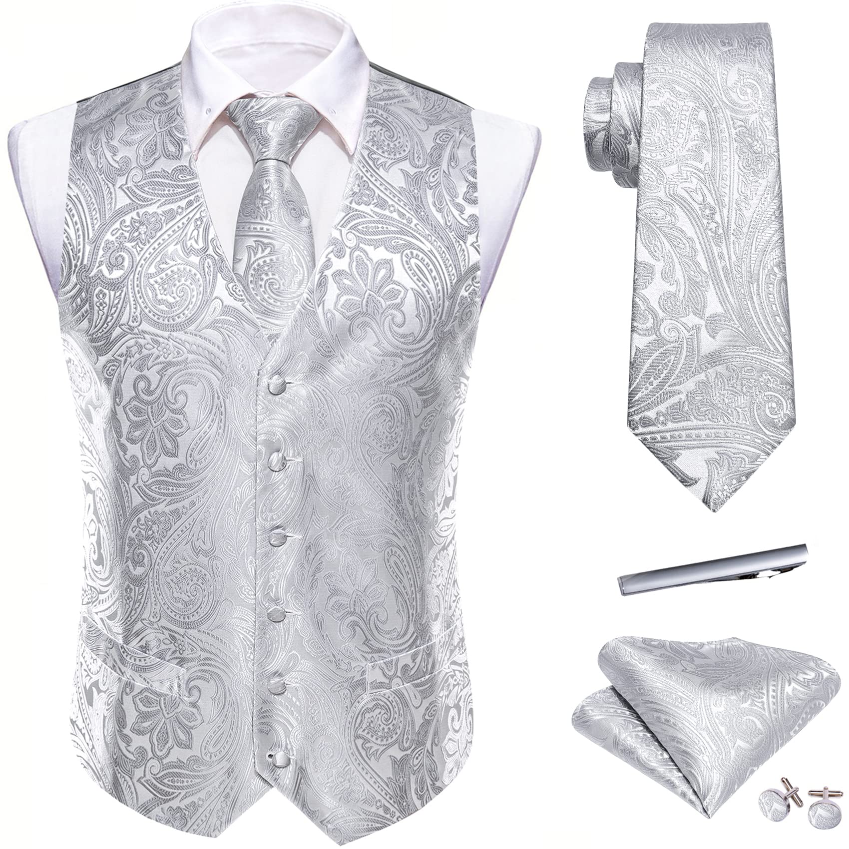 Foto 5 | Conjunto De Chaleco, Chaleco Y Corbata, Vestido De Novia Barry.wang Flower - Venta Internacional.
