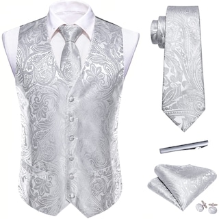 Foto 5 | Conjunto De Chaleco, Chaleco Y Corbata, Vestido De Novia Barry.wang Flower - Venta Internacional.
