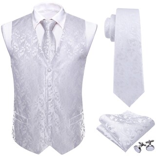 Foto 3 | Conjunto de Chaleco Barry.wang Paisley Jacquard de Seda 5 Unidades para Hombre - Venta Internacional