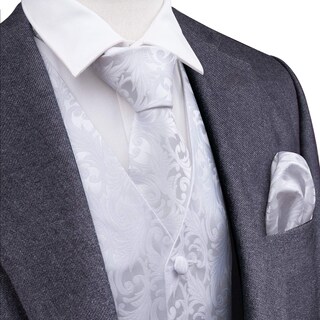 Foto 4 | Conjunto de Chaleco Barry.wang Paisley Jacquard de Seda 5 Unidades para Hombre - Venta Internacional