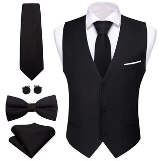 Foto 1 | Conjunto De Chaleco Barry.wang Para Hombre, Negro, Formal, De Negocios, Ajustado - Venta Internacional.