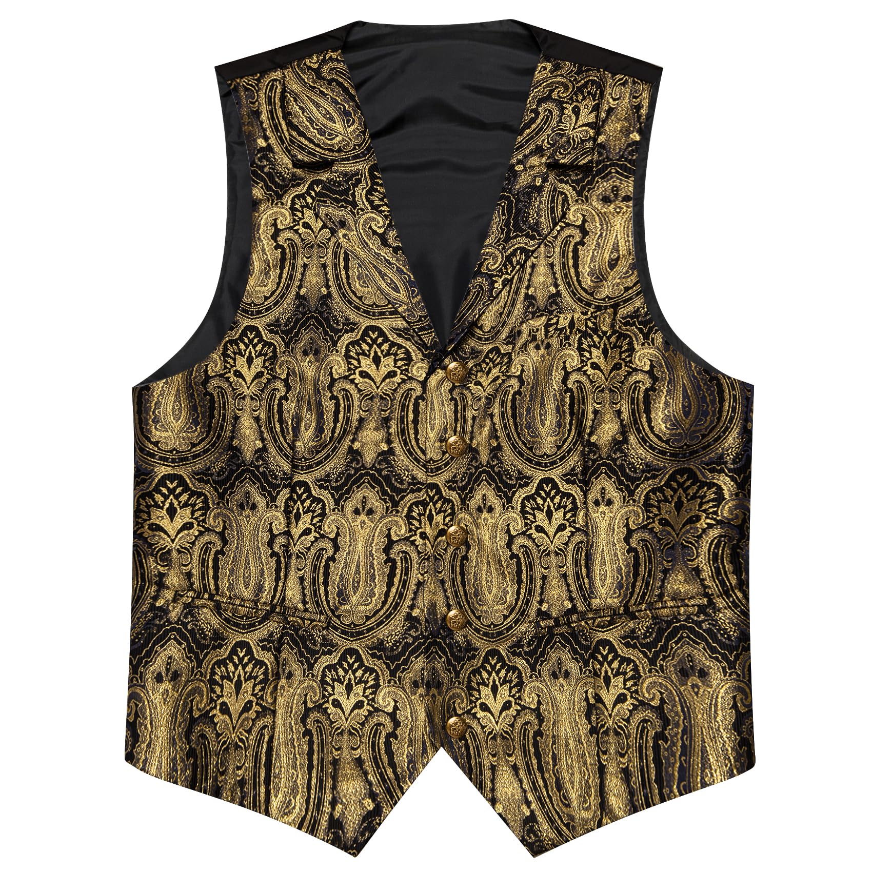 Foto 6 | Chaleco Barry.wang De Seda Para Hombre Con Solapa, Cuello Tipo Chal Y Corbata - Venta Internacional.