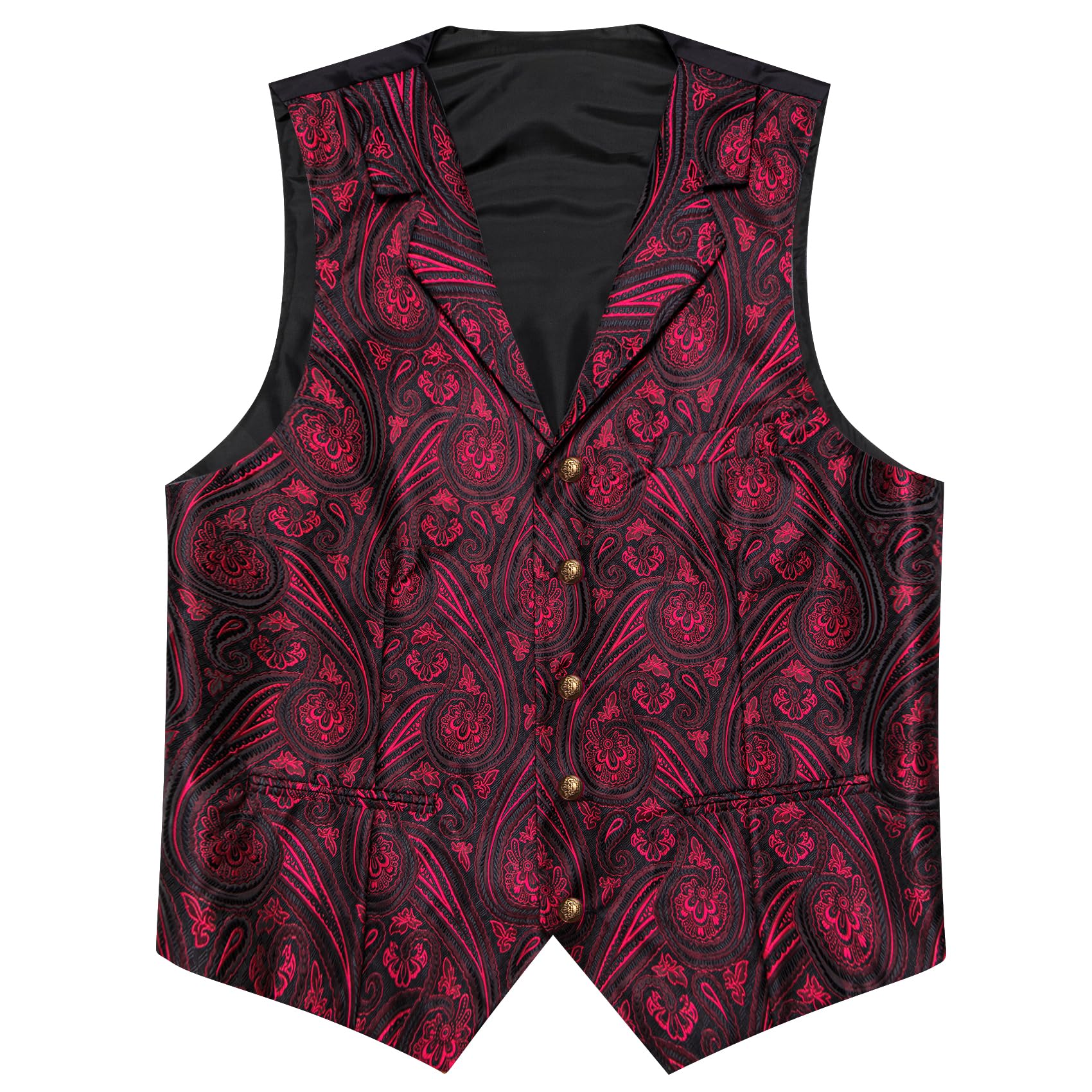 Foto 6 | Chaleco Barry.wang De Seda Para Hombre Con Solapa, Cuello Tipo Chal Y Corbata - Venta Internacional.