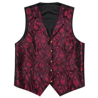 Foto 6 | Chaleco Barry.wang De Seda Para Hombre Con Solapa, Cuello Tipo Chal Y Corbata - Venta Internacional.