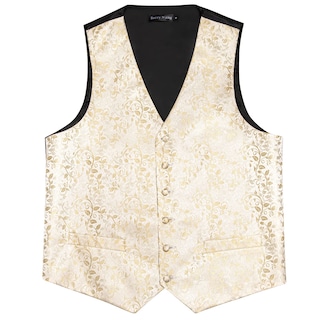 Foto 6 | Conjunto De Chaleco Barry.wang En Jacquard De Seda Beige Para Hombre - Venta Internacional.