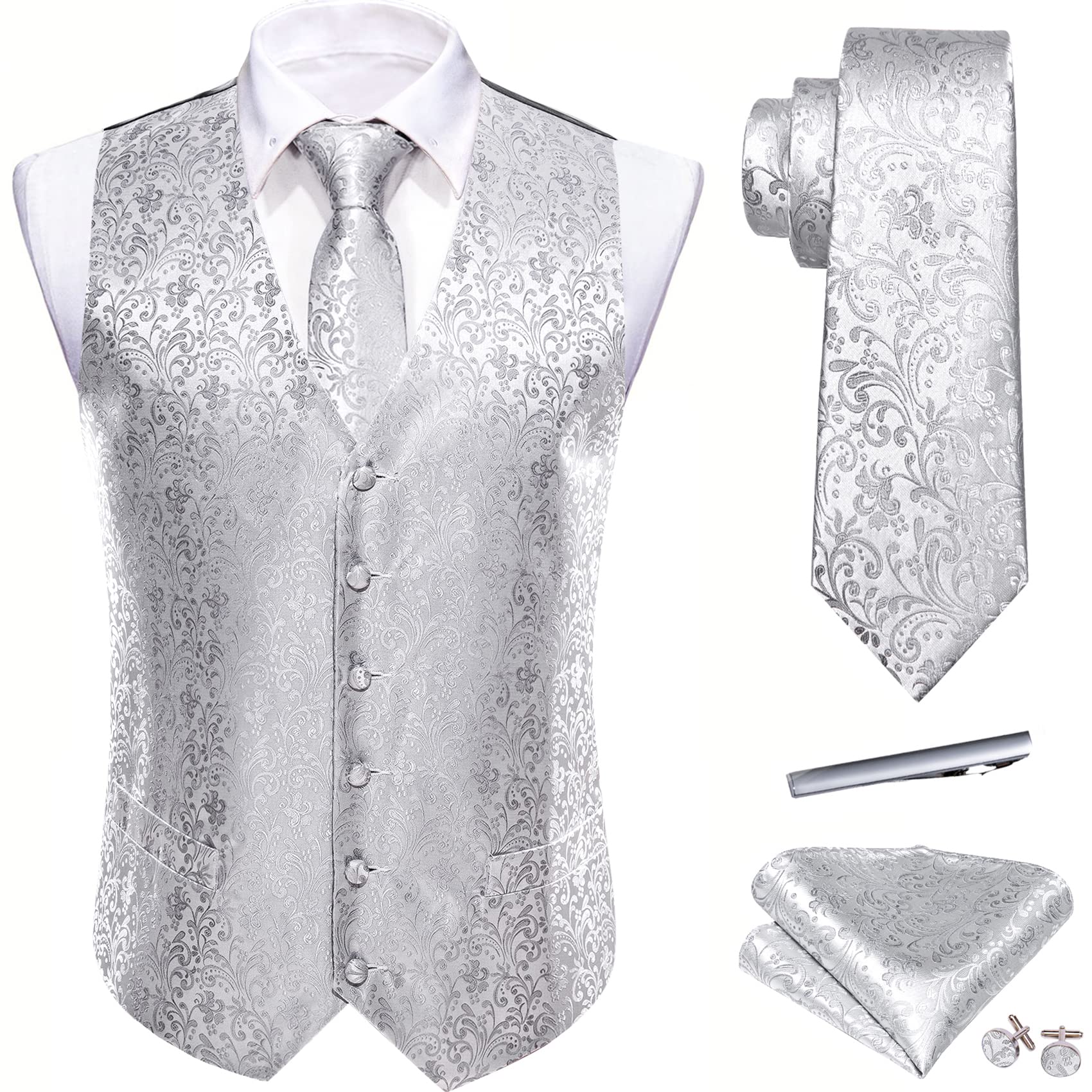 Foto 2 pulgar | Set de Chaleco Barry.wang Gris para Hombre 5 Unidades - Venta Internacional