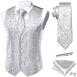 Foto 3 | Set de Chaleco Barry.wang Gris para Hombre 5 Unidades - Venta Internacional