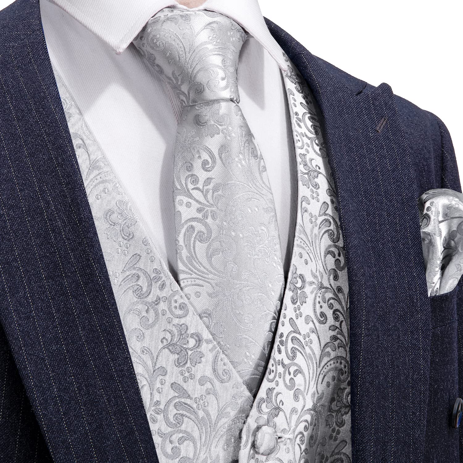 Foto 4 | Set de Chaleco Barry.wang Gris para Hombre 5 Unidades - Venta Internacional