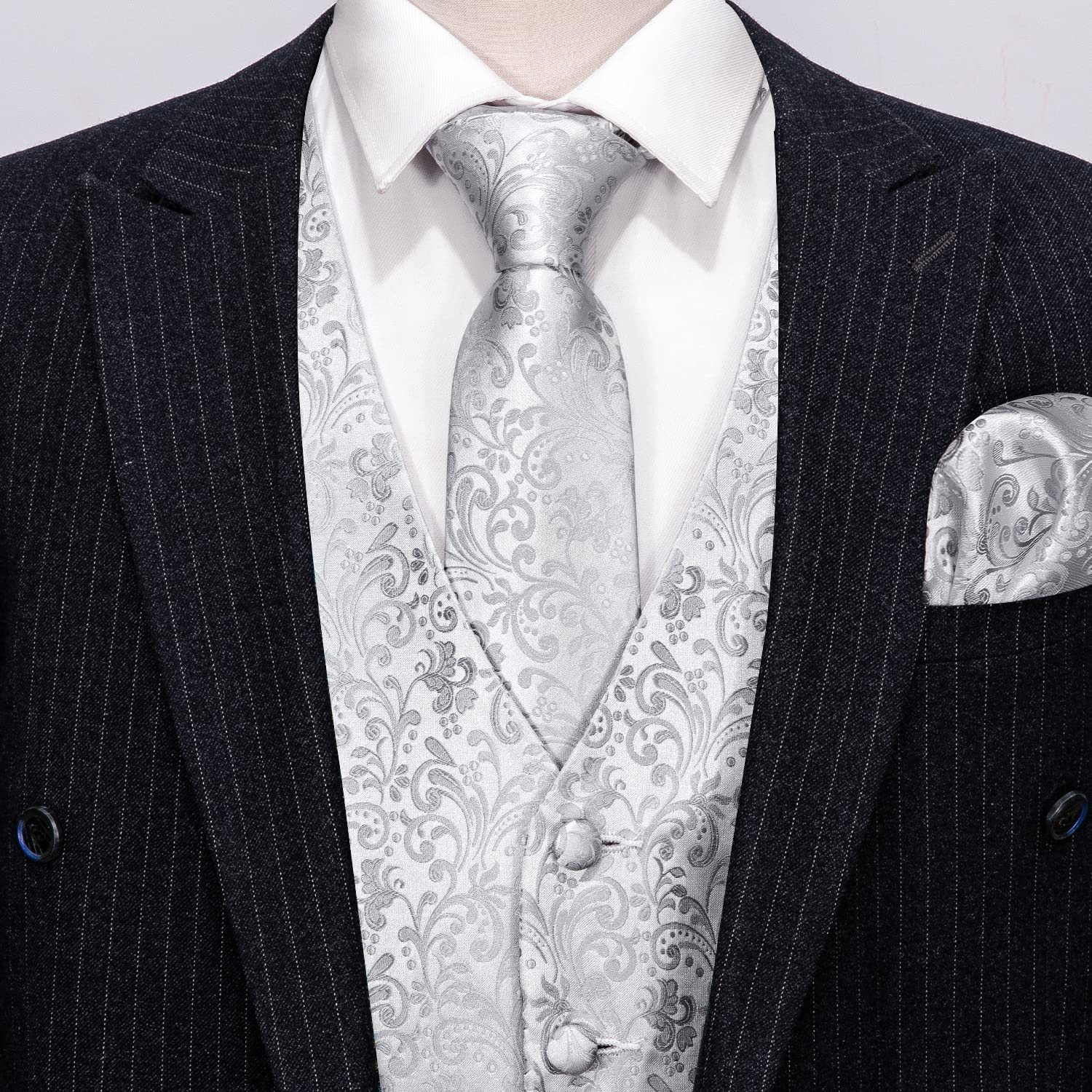 Foto 5 | Set de Chaleco Barry.wang Gris para Hombre 5 Unidades - Venta Internacional