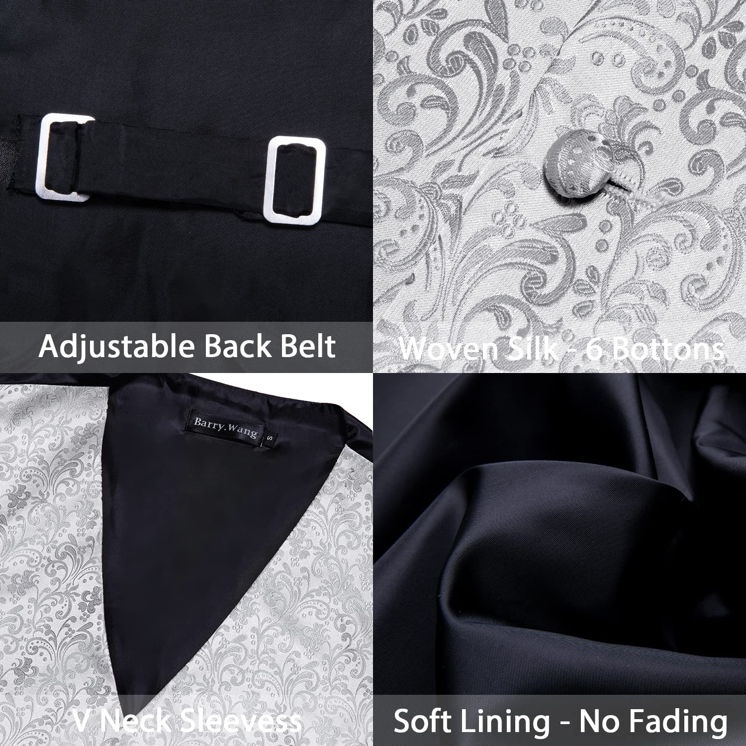 Foto 8 pulgar | Set de Chaleco Barry.wang Gris para Hombre 5 Unidades - Venta Internacional