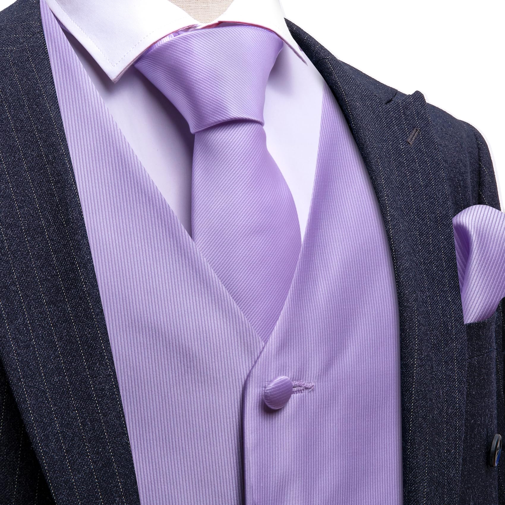Foto 5 pulgar | Conjunto De Chaleco Barry.wang Para Hombre, Cachemir Y Seda Con Flores, Jacquard - Venta Internacional.