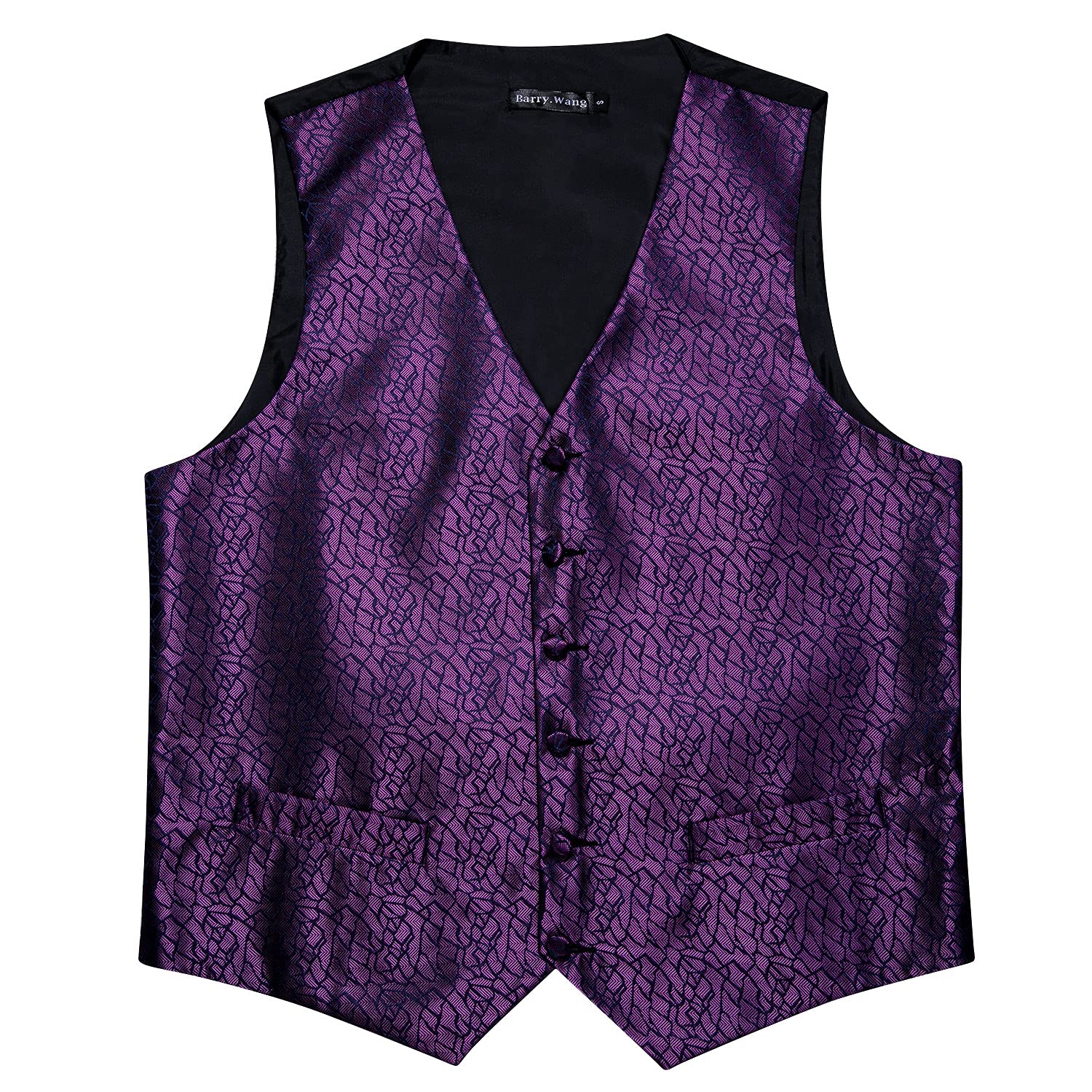 Foto 7 pulgar | Conjunto De Chaleco De Vestir Barry.wang, Chaleco De Seda Morado Para Hombre, 5 Unidades - Venta Internacional.