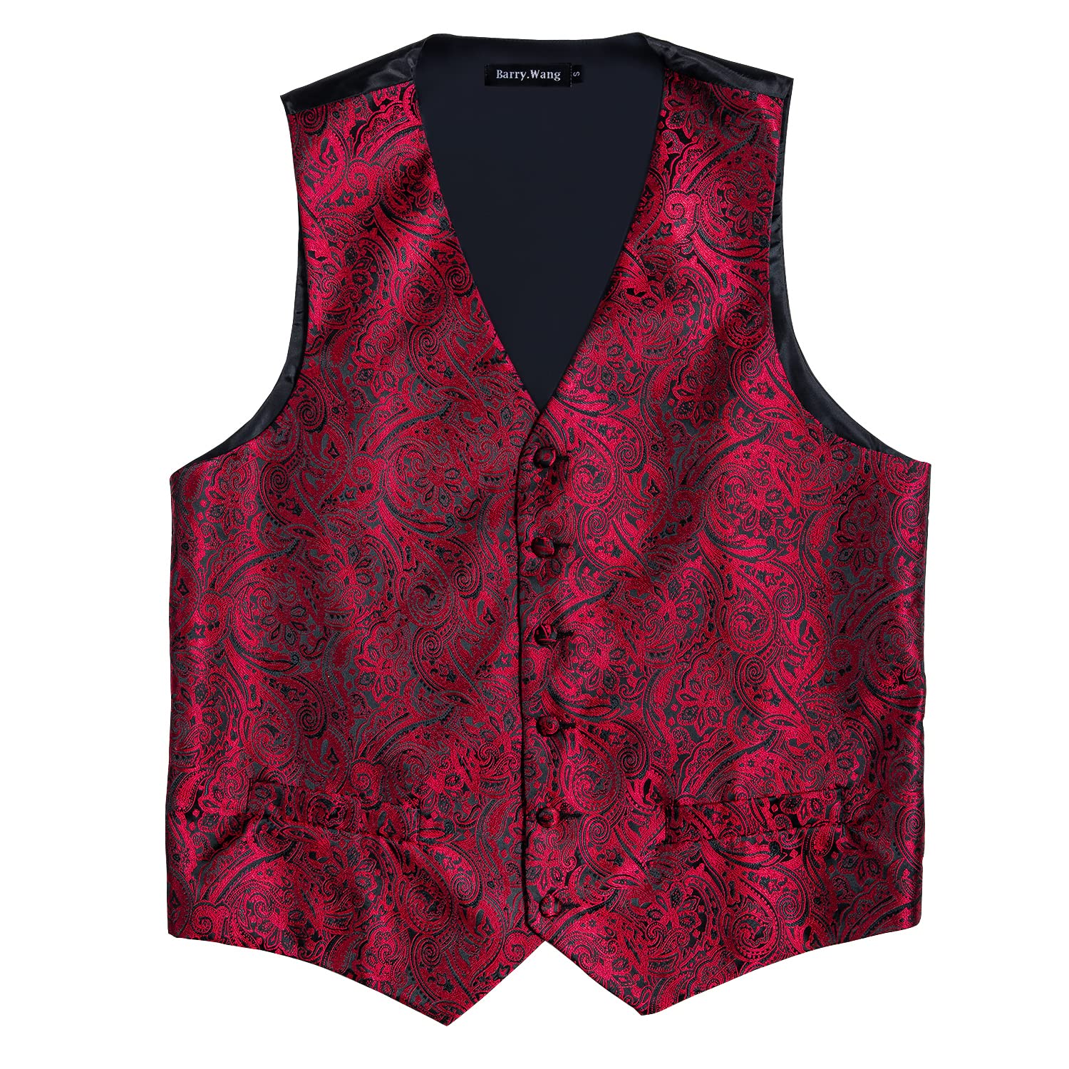 Foto 7 pulgar | Conjunto De Chaleco Barry.wang Paisley De Seda Jacquard Para Hombre - Venta Internacional.