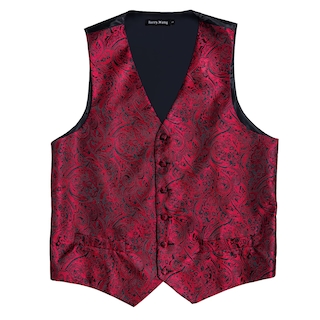 Foto 6 | Conjunto De Chaleco Barry.wang Paisley De Seda Jacquard Para Hombre - Venta Internacional.