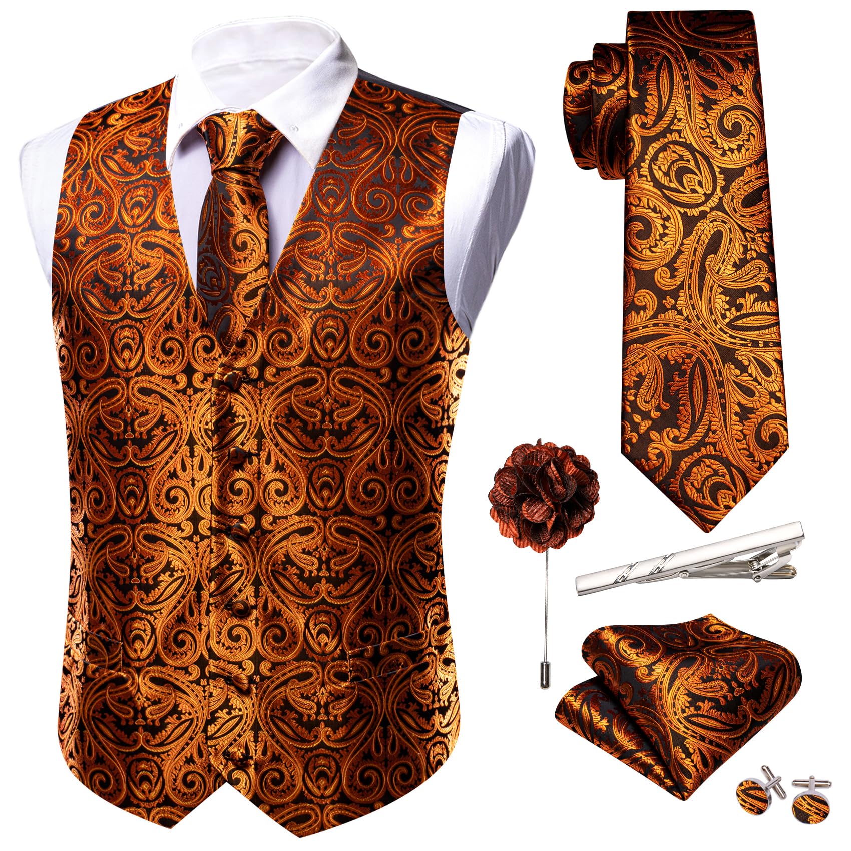 Foto 2 | Set de Chaleco Barry.Wang 6 Piezas para Hombre-Venta Internacional