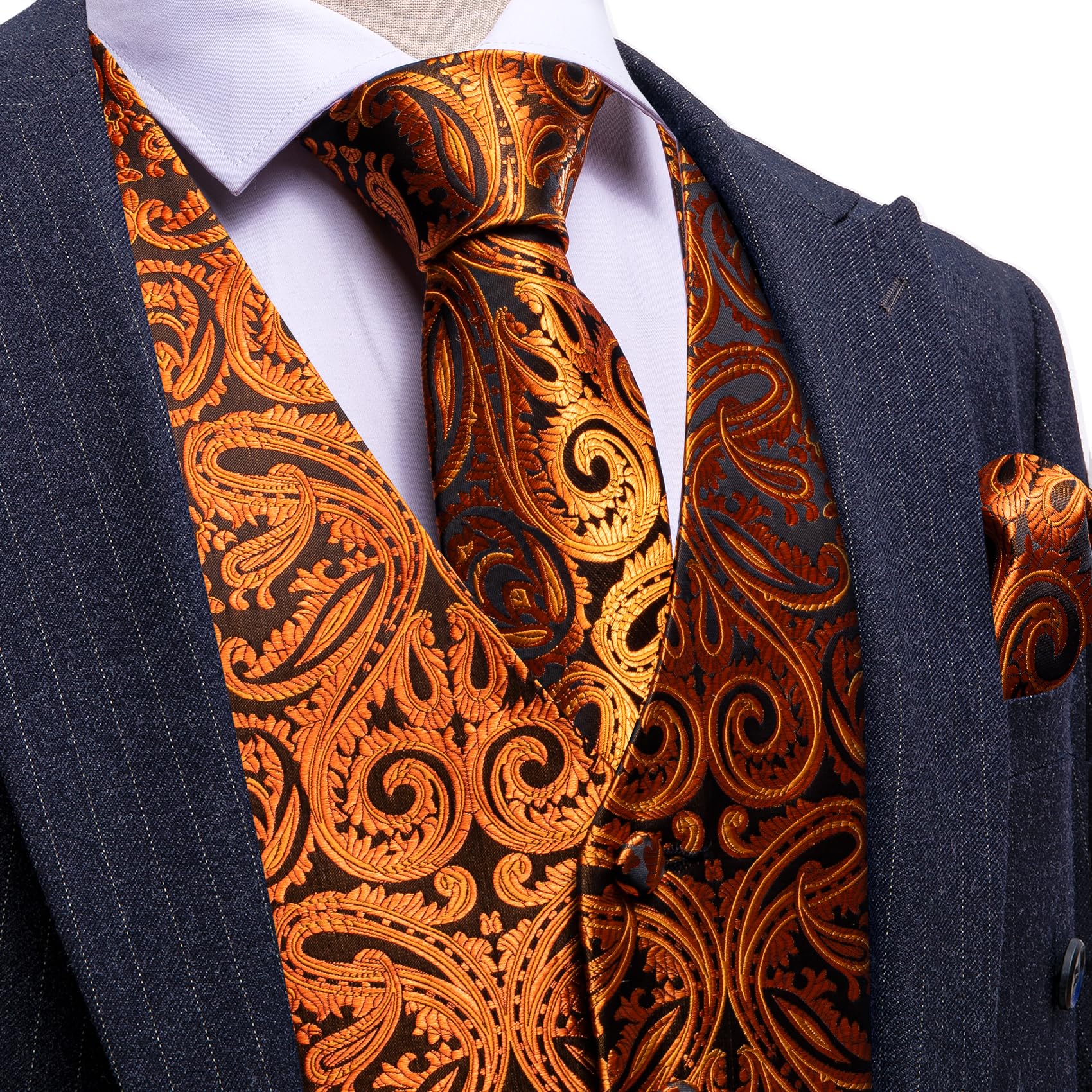 Foto 3 | Set de Chaleco Barry.Wang 6 Piezas para Hombre-Venta Internacional