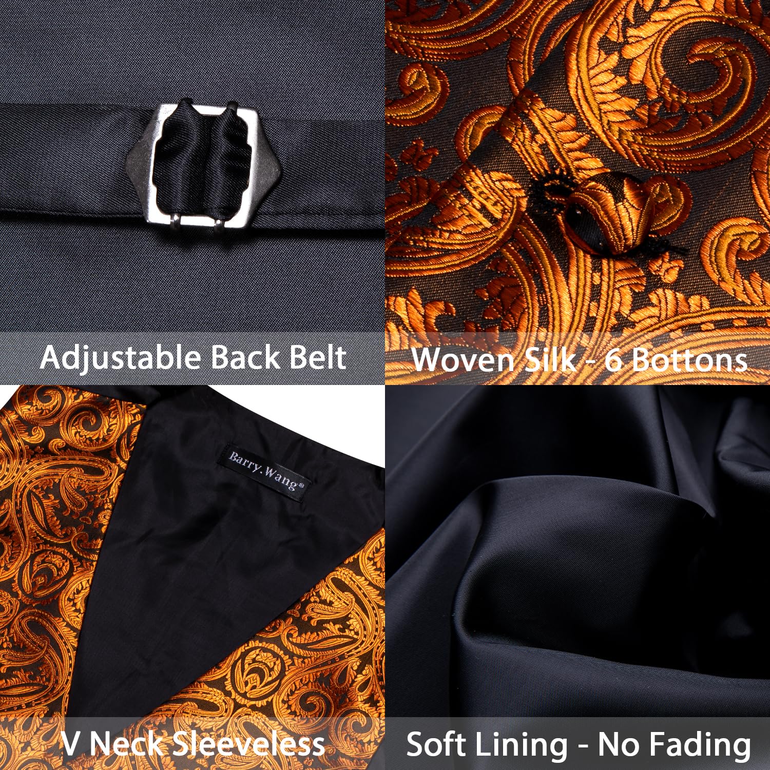 Foto 6 pulgar | Set de Chaleco Barry.Wang 6 Piezas para Hombre-Venta Internacional