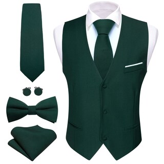 Foto 1 | Conjunto De Chaleco Barry.wang Para Hombre, Corte Ajustado, Verde Esmeralda - Venta Internacional.