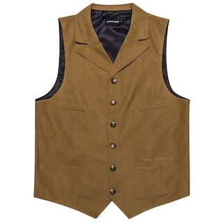 Foto 5 | Chaleco Barry.wang De Pana Para Hombre, Cuello En V, Estilo Vaquero, Corte Ajustado - Venta Internacional.