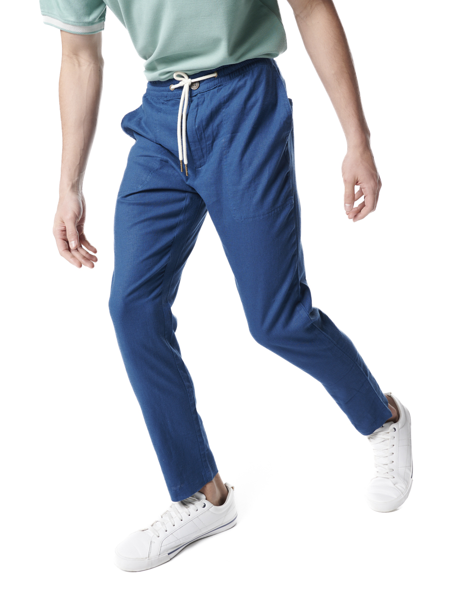 Foto 2 pulgar | Pantalón Generra Regular Fit color Azul para Hombre