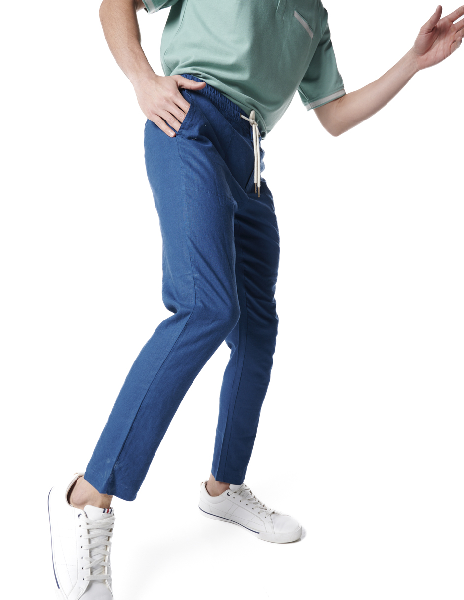 Foto 4 pulgar | Pantalón Generra Regular Fit color Azul para Hombre