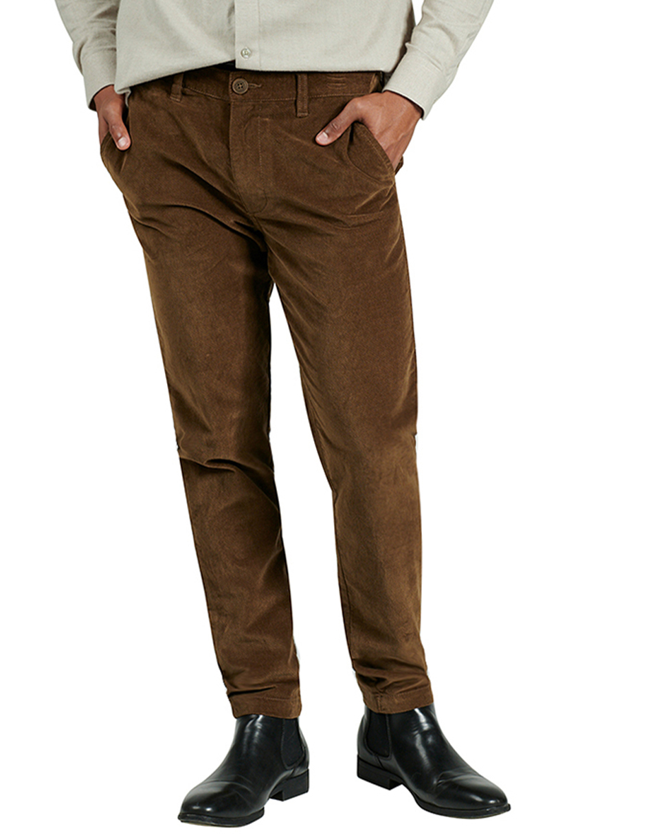 Foto 4 pulgar | Pantalón Regular Fit Generra 228302 color Marrón para Hombre