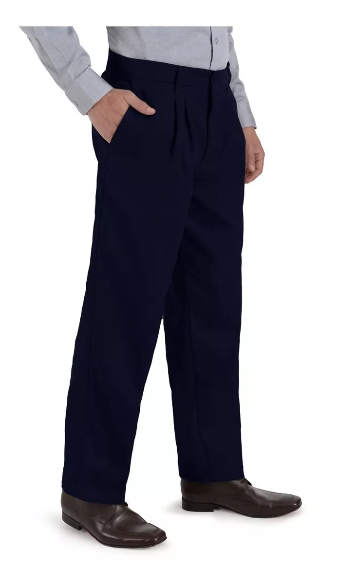 Foto 4 pulgar | Pantalón de Vestir Uni color Azul para Hombre